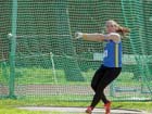 Katy Wilson (Birtley) wins the hammer with 47.97 in the North of England, Div. 4E, Whitley Bay.